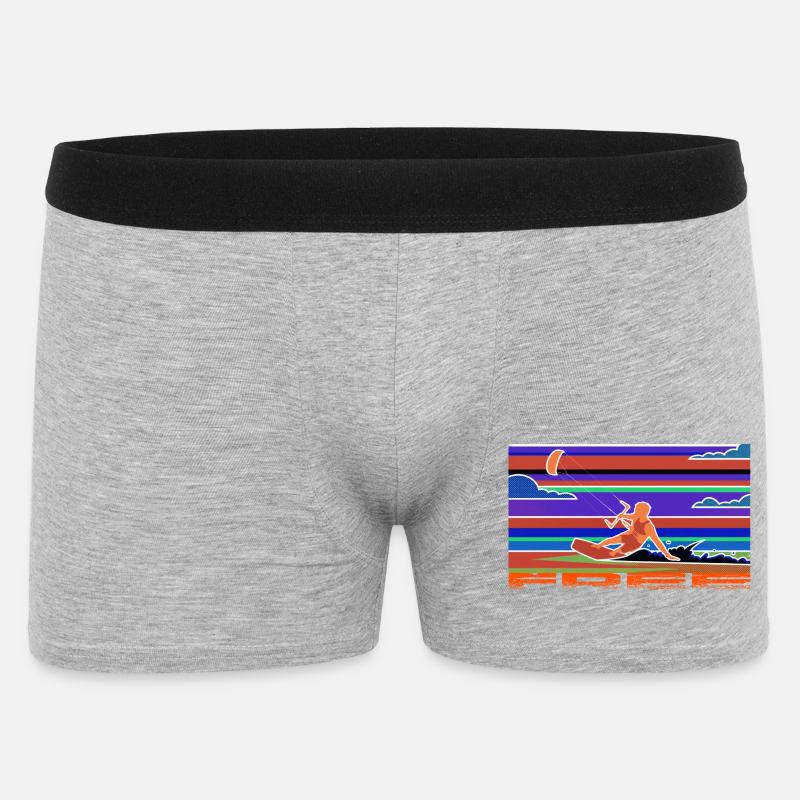 Kitesurf - Männer Boxer Shorts - Grau meliert
