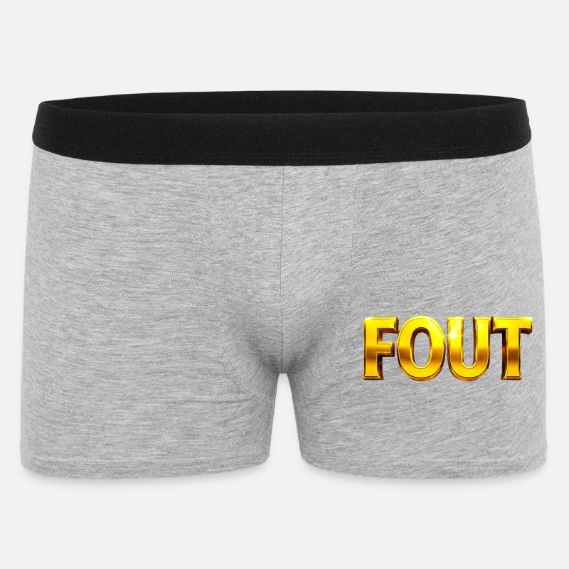 Golden Error Typografie - Männer Boxer Shorts - Grau meliert