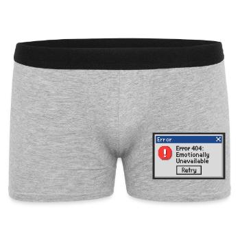 Error 404 - Emotionally Unavailable - Men's Boxer Shorts - heather grey - Front
