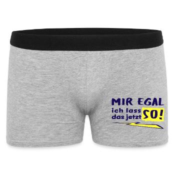 JE M’EN FICHE - JE VAIS LAISSER ÇA COMME ÇA MAINTENANT ! - Boxer Homme - gris chiné - Devant