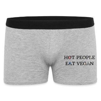 Les personnes sexy mangent végane - Boxer Homme - gris chiné - Devant