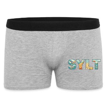 SYLT – La vie insulaire dans la conception des lettres - Boxer Homme - gris chiné - Devant
