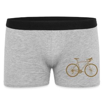 Copper Tone Bicycle Silhouette Road Bike - Men's Boxer Shorts - heather grey - Front