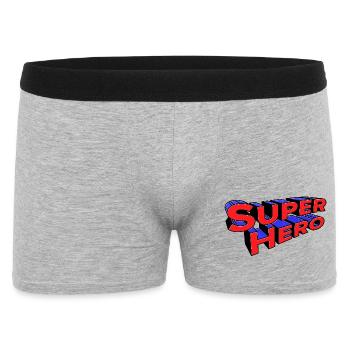 Super Hero Statement - Men's Boxer Shorts - heather grey - Front