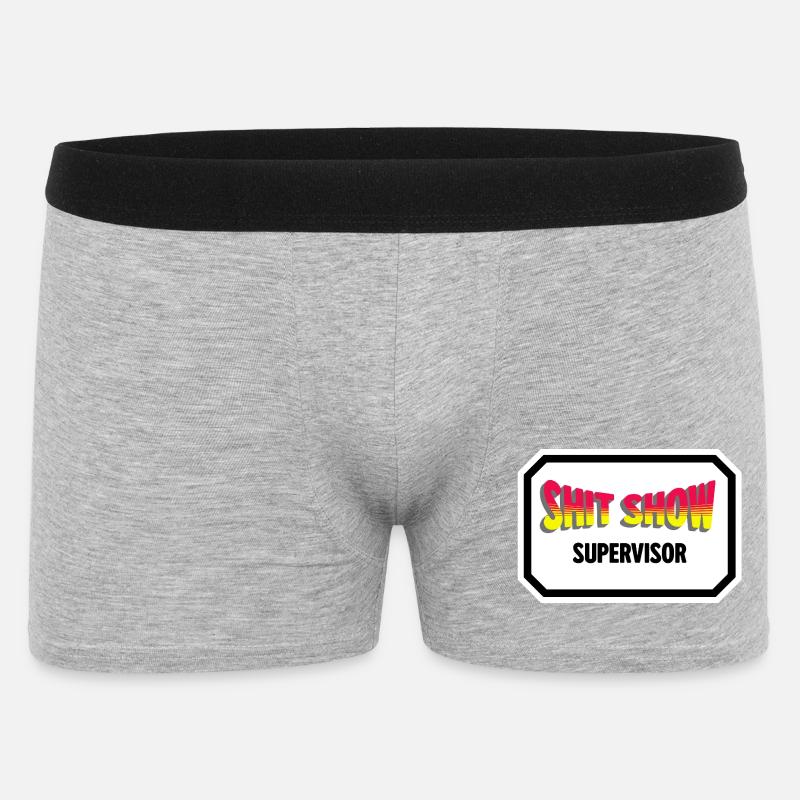 Superviseur de spectacle de merde - Boxer Homme - gris chiné