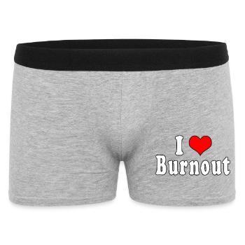 I Love Burnout - Men's Boxer Shorts - heather grey - Front