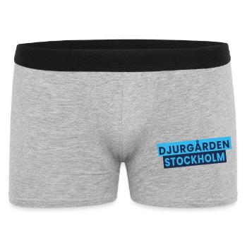 Djurgården Stockholm Text Block - Men's Boxer Shorts - heather grey - Front