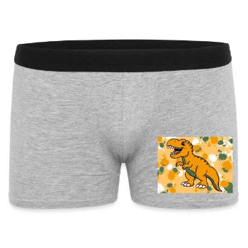 T-Rex Dino - Men's Boxer Shorts - heather grey - Front