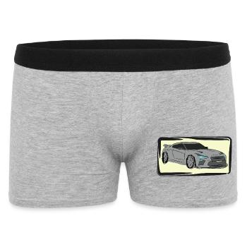 Sportwagen Neon Silhouette - Männer Boxer Shorts - Grau meliert - Vorne