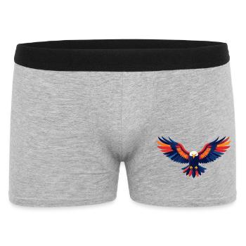 Colorful Eagle Flight Eagle Outstretched Wings Motif - Men's Boxer Shorts - heather grey - Front
