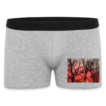 Abendrot_1 - Männer Boxer Shorts - Grau meliert - Vorne