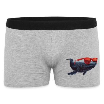 Whale with sunglasses - Men's Boxer Shorts - heather grey - Front