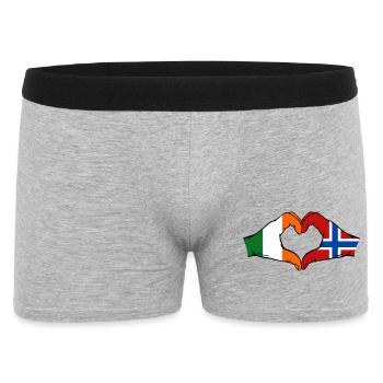Irlande Drapeau de la Norvège Mains en forme de cœur - Boxer Homme - gris chiné - Devant