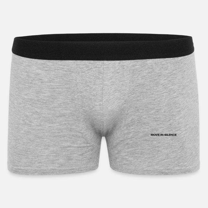 Bewegt euch schweigend - Männer Boxer Shorts - Grau meliert