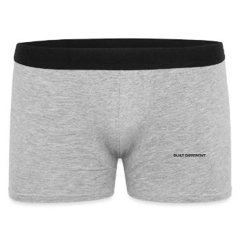 Built Different Typography - Men's Boxer Shorts - heather grey - Front