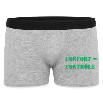 COMFORT = CONTROL - Men's Boxer Shorts - heather grey - Front