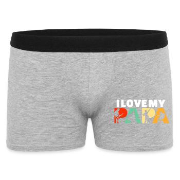 I Love My Papa Guitarist Musician Dad - Men's Boxer Shorts - heather grey - Front