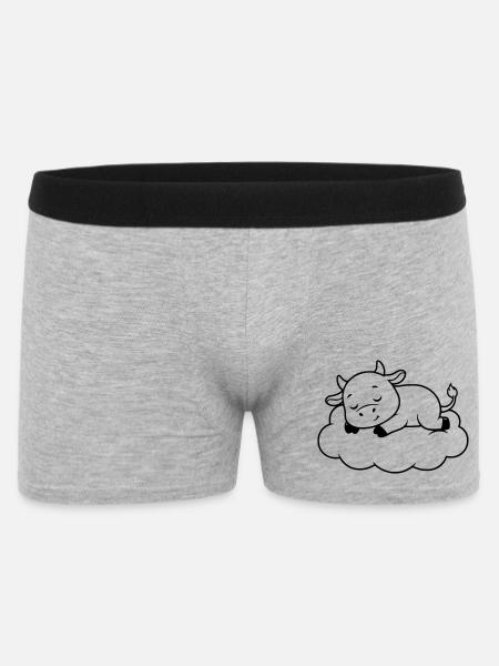 Sleeping Cow Cloud Dream Baby - Men's Boxer Shorts - heather grey