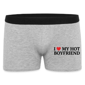I love my hot friend - Men's Boxer Shorts - heather grey - Front