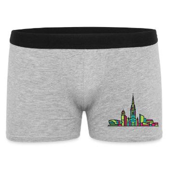 Décors de la cathédrale de la skyline de la ville de Coventry - Boxer Homme - gris chiné - Devant