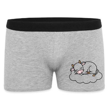 Schlafende Kuh Wolke Traum Baby - Männer Boxer Shorts - Grau meliert - Vorne