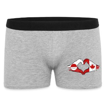 Greenland Canada Flag Hands Heart Shape Used - Men's Boxer Shorts - heather grey - Front