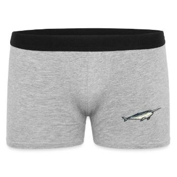 Geometric Narwhal Polygon - Men's Boxer Shorts - heather grey - Front