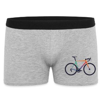 Rennrad_bunt - Männer Boxer Shorts - Grau meliert - Vorne