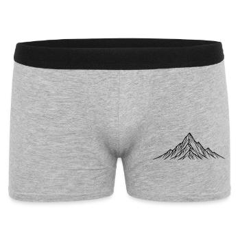 Silhouette nocturne de la montagne - Boxer Homme - gris chiné - Devant
