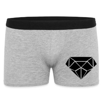 Diamant - Männer Boxer Shorts - Grau meliert - Vorne