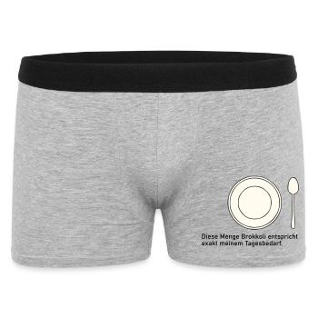 Valeur quotidienne du brocoli - Boxer Homme - gris chiné - Devant