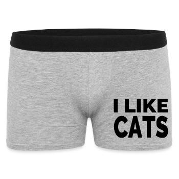 feline - Men's Boxer Shorts - heather grey - Front