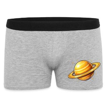 Saturn with glowing rings - Men's Boxer Shorts - heather grey - Front