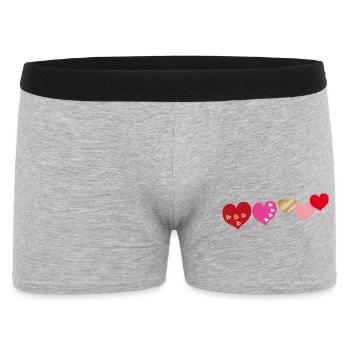 Hearts - Men's Boxer Shorts - heather grey - Front
