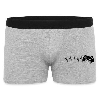 Heartbeat gaming controller - Men's Boxer Shorts - heather grey - Front