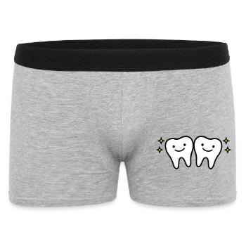 Dent mignonne - Boxer Homme - gris chiné - Devant