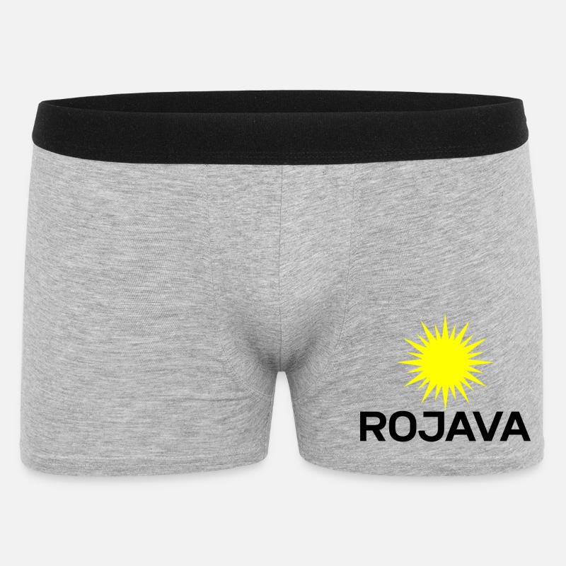 Rojava - Männer Boxer Shorts - Grau meliert