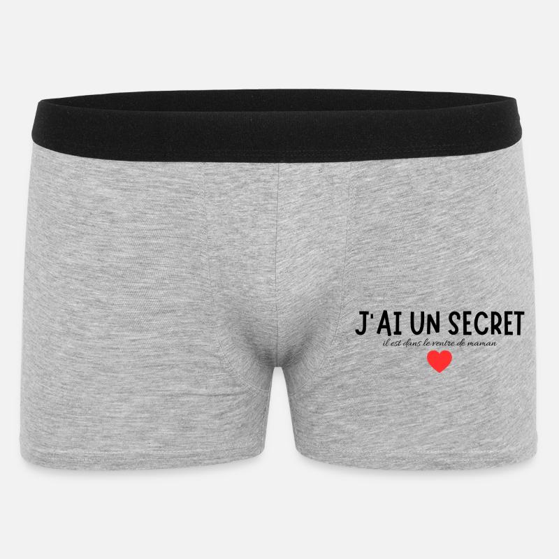 Secret message with an affectionate symbol - Men's Boxer Shorts - heather grey