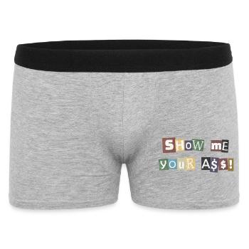 SYMA Letter Collage - Männer Boxer Shorts - Grau meliert - Vorne