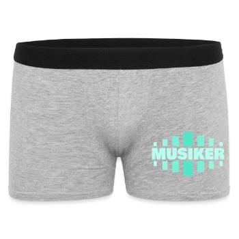 Job Musiker - Männer Boxer Shorts - Grau meliert - Vorne