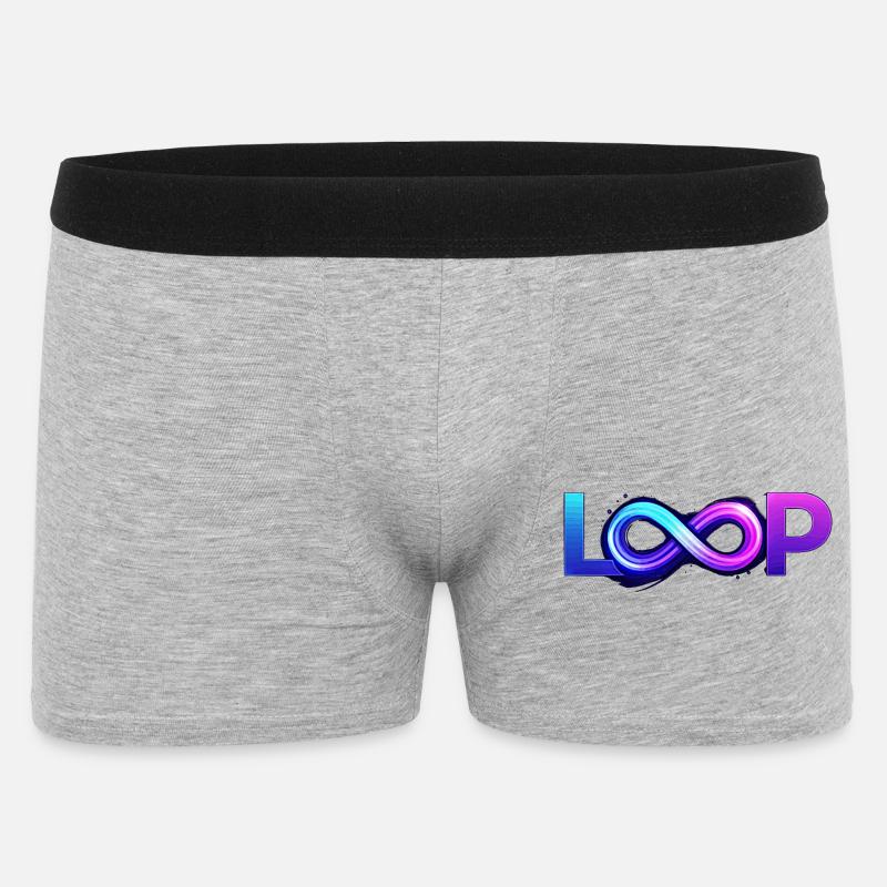 Neon Loop Infinity - Men's Boxer Shorts - heather grey