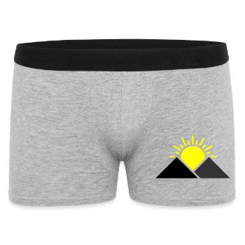 Sun Mountains Landscape - Men's Boxer Shorts - heather grey - Front
