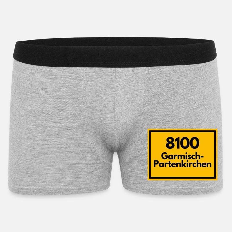 OLD POSTCODE POSTCODE 8100 GARMISCH-PARTENKIRCHEN - Men's Boxer Shorts - heather grey