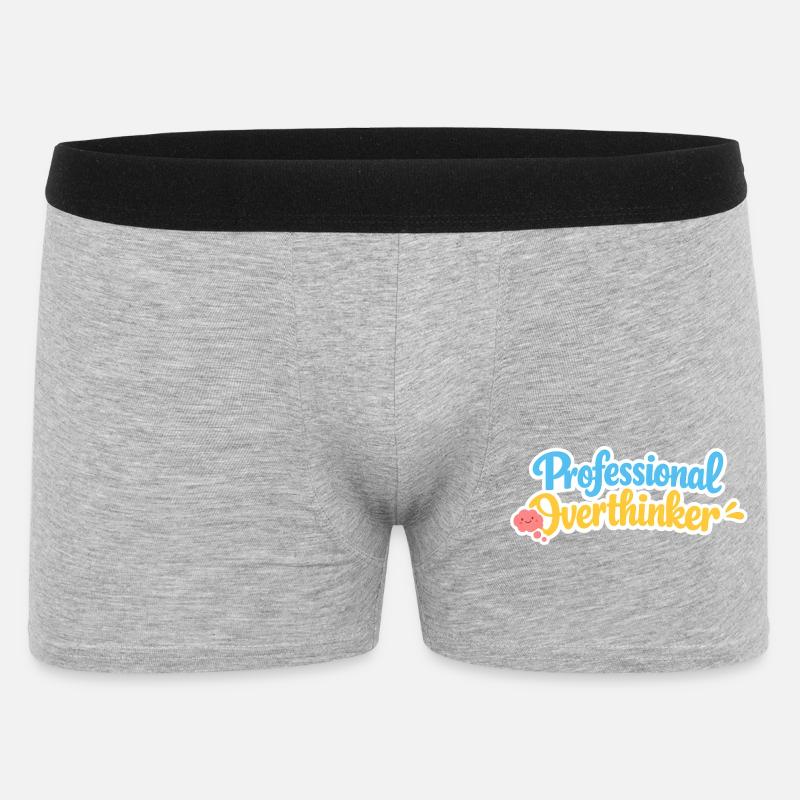 Professional OVERTHINKER - Männer Boxer Shorts - Grau meliert