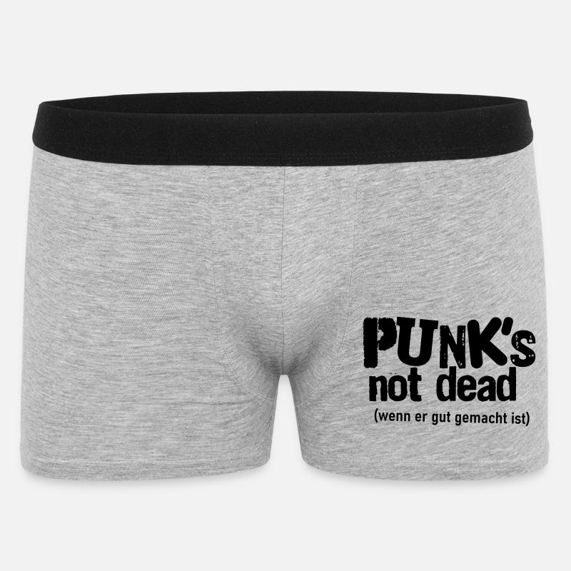 Punk wenn gut - Männer Boxer Shorts - Grau meliert