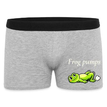 Grenouille pompe un drôle de grenouille qui dit - Boxer Homme - gris chiné - Devant
