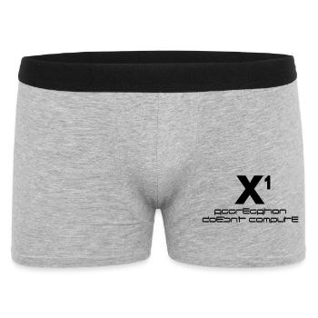 X à la puissance de un – l’agrégation ne calcule pas - Boxer Homme - gris chiné - Devant