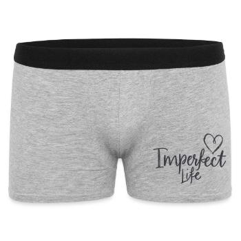 Imperfect Life Heart Motif for Great People - Men's Boxer Shorts - heather grey - Front