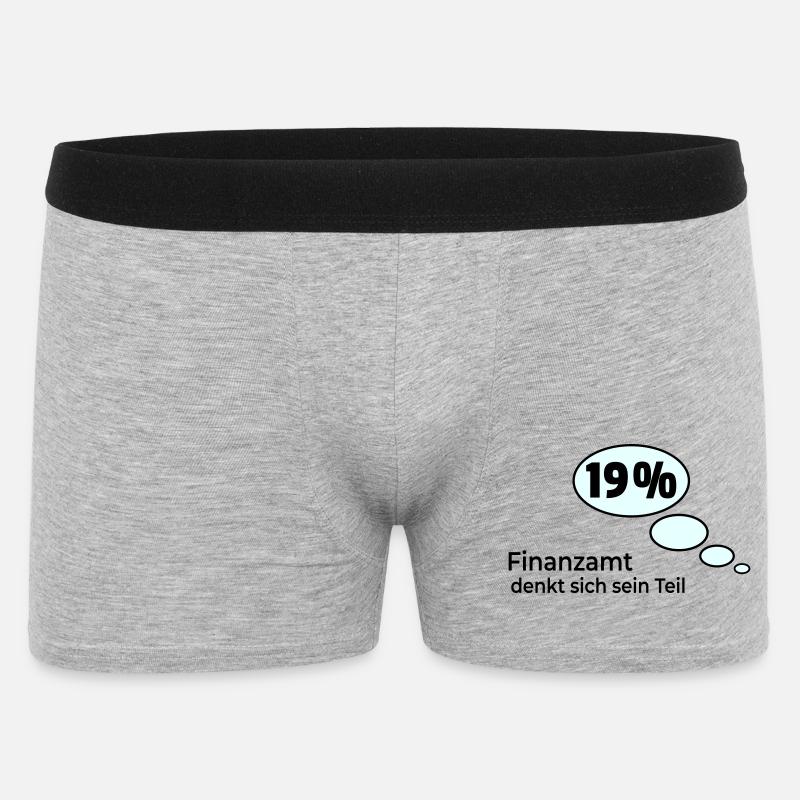 denkt sich sein Teil - Männer Boxer Shorts - Grau meliert