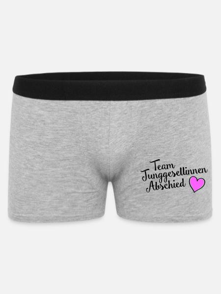 junggesellinnenabschied Team - Männer Boxer Shorts - Grau meliert